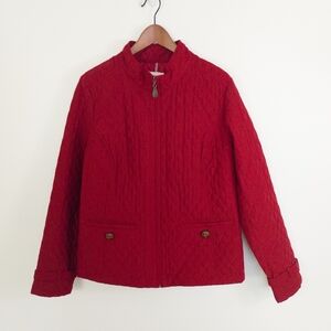 Merona Women's Quilted Jacket Red Size 2XL